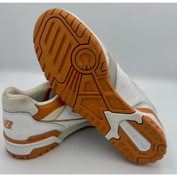 New Balance 550 White Burnt Orange Sneakers Retro BB550LSC Sz 11.5 # 318 main image 7